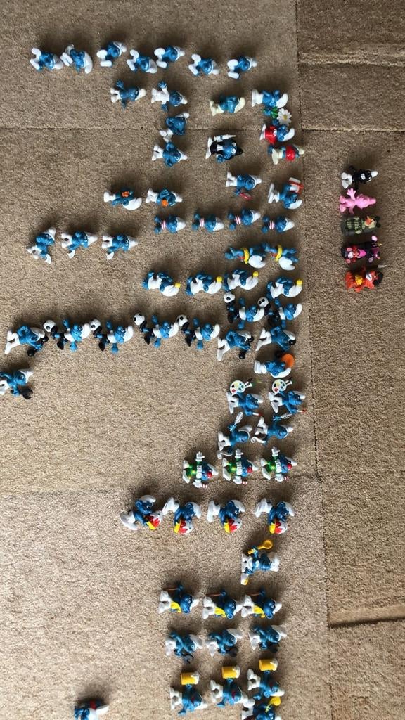 Grote collectie Smurfen figuren - Vintage en zeldzaam, Verzamelen, Ophalen of Verzenden, Zo goed als nieuw, Verschillende Smurfen