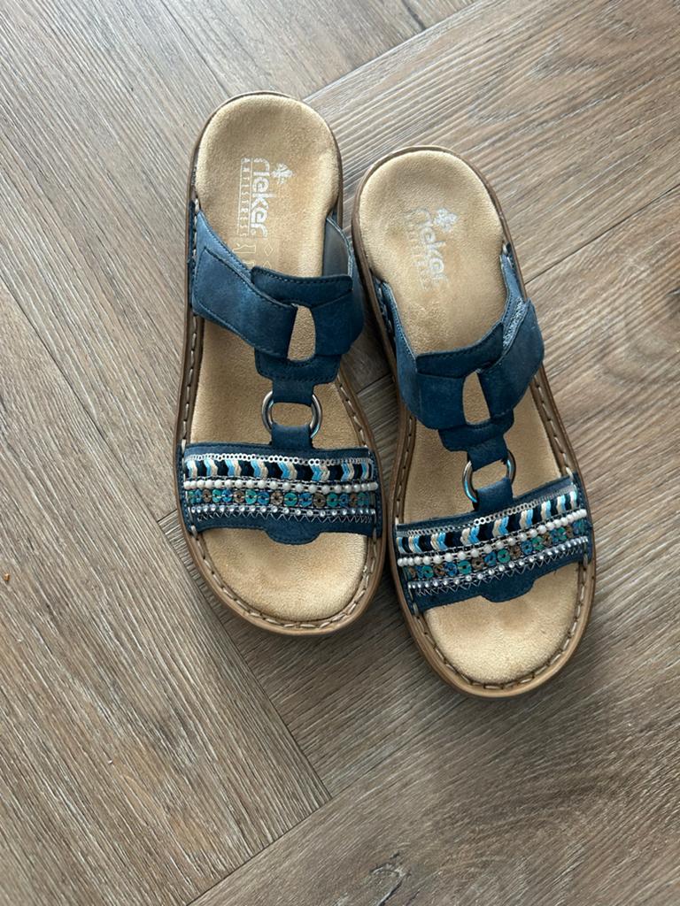 Rieker Sandalen - Blauw - maat 39, Ophalen, Nieuw, Blauw, Sandalen of Muiltjes