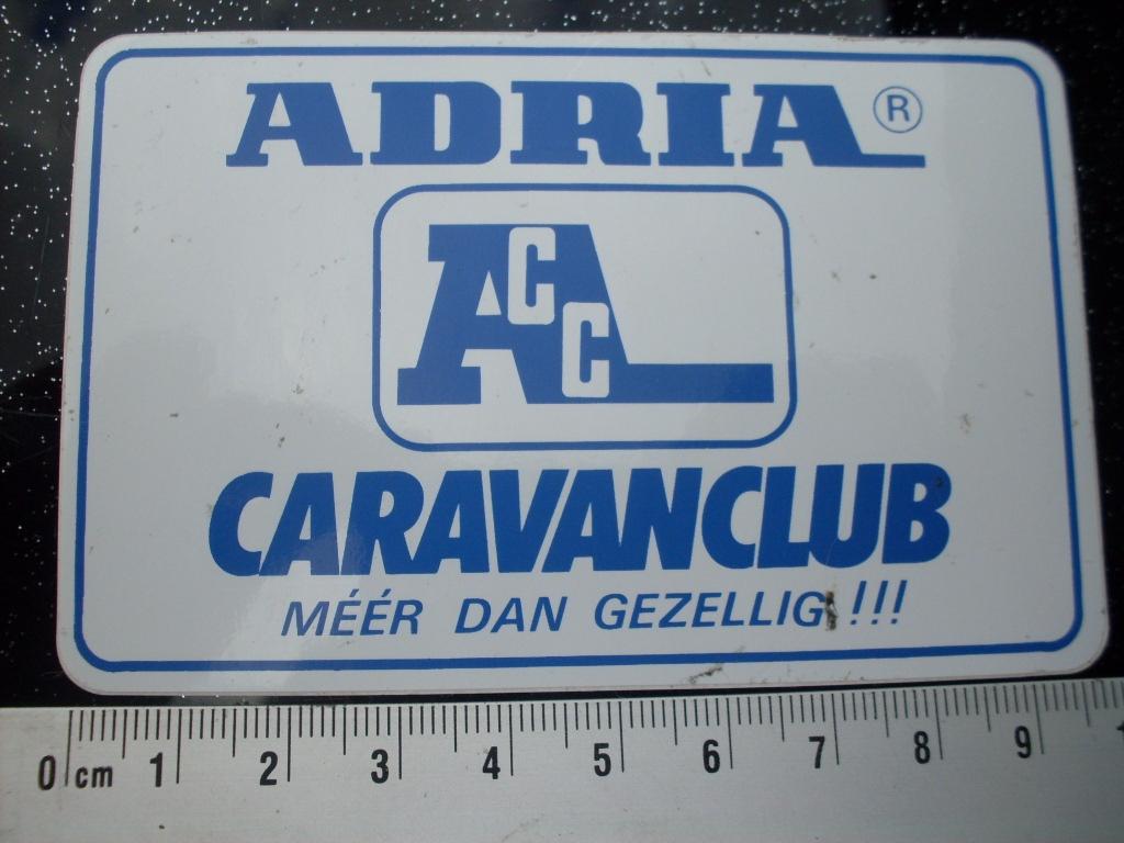 sticker adria Acc caravanclub caravan club logo, Verzenden, Zo goed als nieuw, Merk