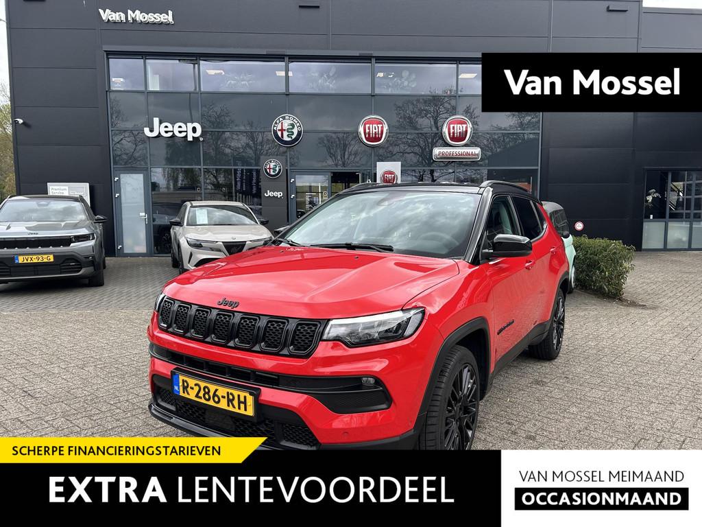 Jeep Compass 1.5T e-Hybrid Night Eagle | Navigatie | Camera, Auto's, Jeep, 12 maanden, Gebruikt, 4 cilinders, Leder en Stof