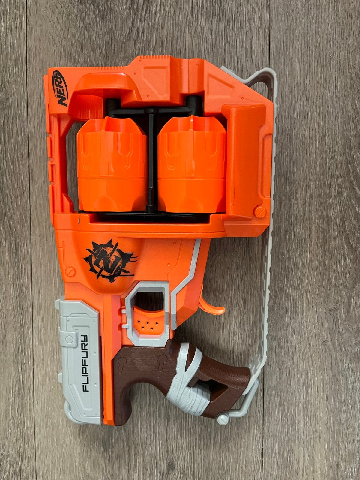 Nerf FlipFury Blaster - Dubbele Trommel, Ophalen, Gebruikt, Jongen of Meisje