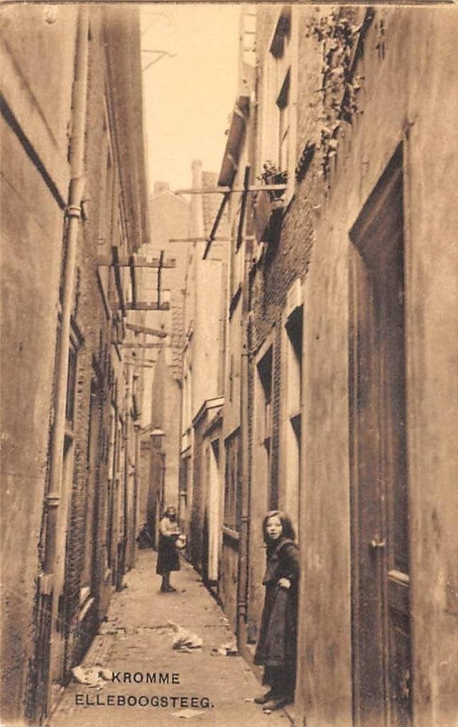 Amsterdam Kromme Elleboogsteeg, Ophalen of Verzenden, Voor 1920, Ongelopen, Noord-Holland