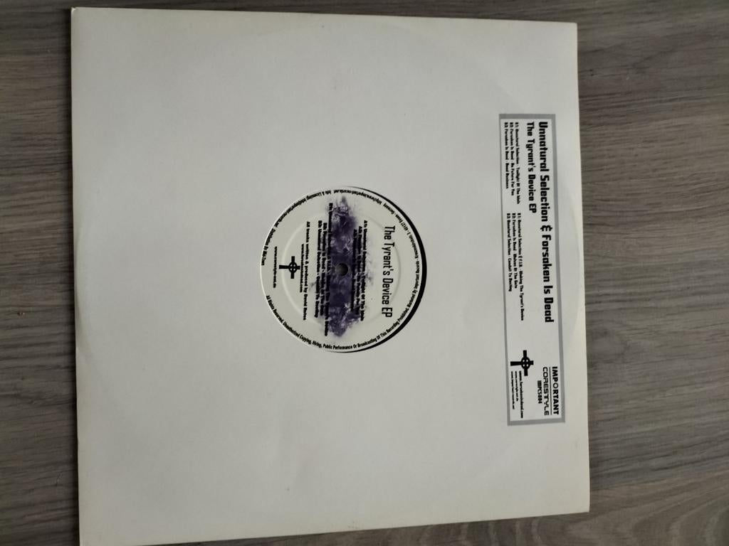 Forsaken Is Dead - The Tyrant's Device hardcore vinyl, Cd's en Dvd's, Ophalen of Verzenden, Zo goed als nieuw, 12 inch, Dance Populair
