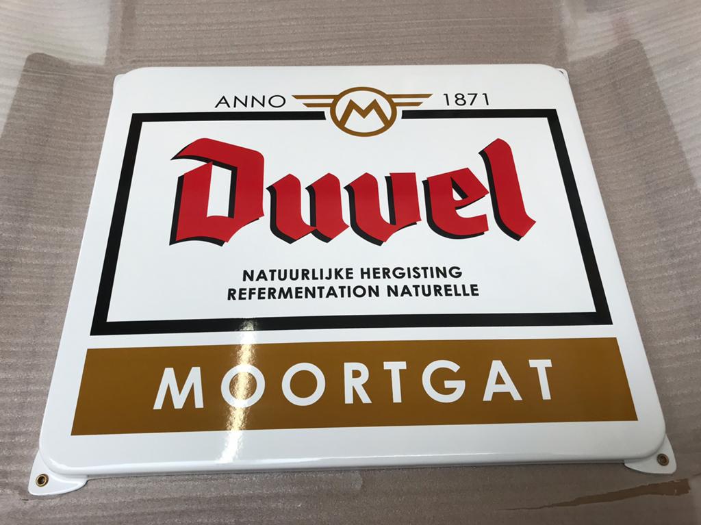 Duvel emaille reclamebord, nieuw, Ophalen of Verzenden, Nieuw, Reclamebord