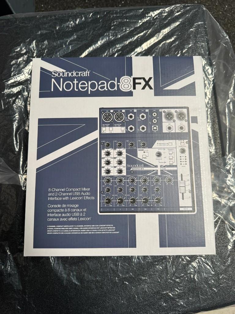Soundcraft Notepad-8FX, Muziek en Instrumenten, Mengpanelen, Ophalen, Nieuw, 10 tot 20 kanalen, Microfooningang