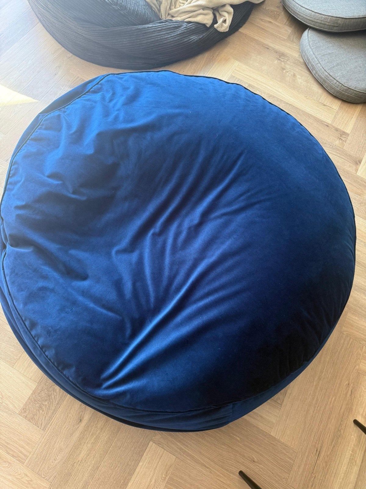 Zitzak in nieuwstaat - Lounge Pug Mega-Mammoet Fluweel, Ophalen, Zo goed als nieuw, Blauw, Zitzak