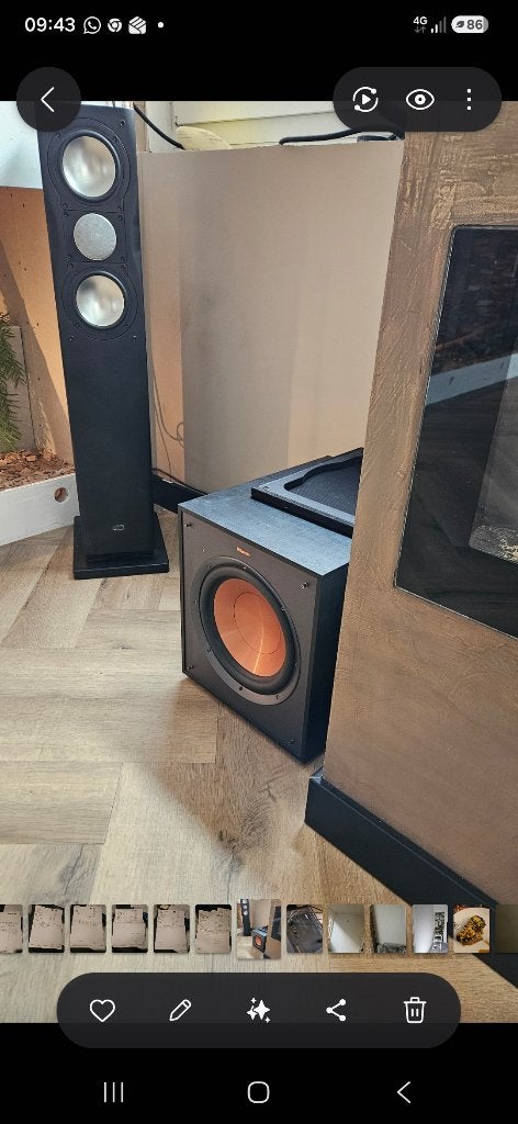 2 Elac fs 127 floor speakers met infinity sub 500