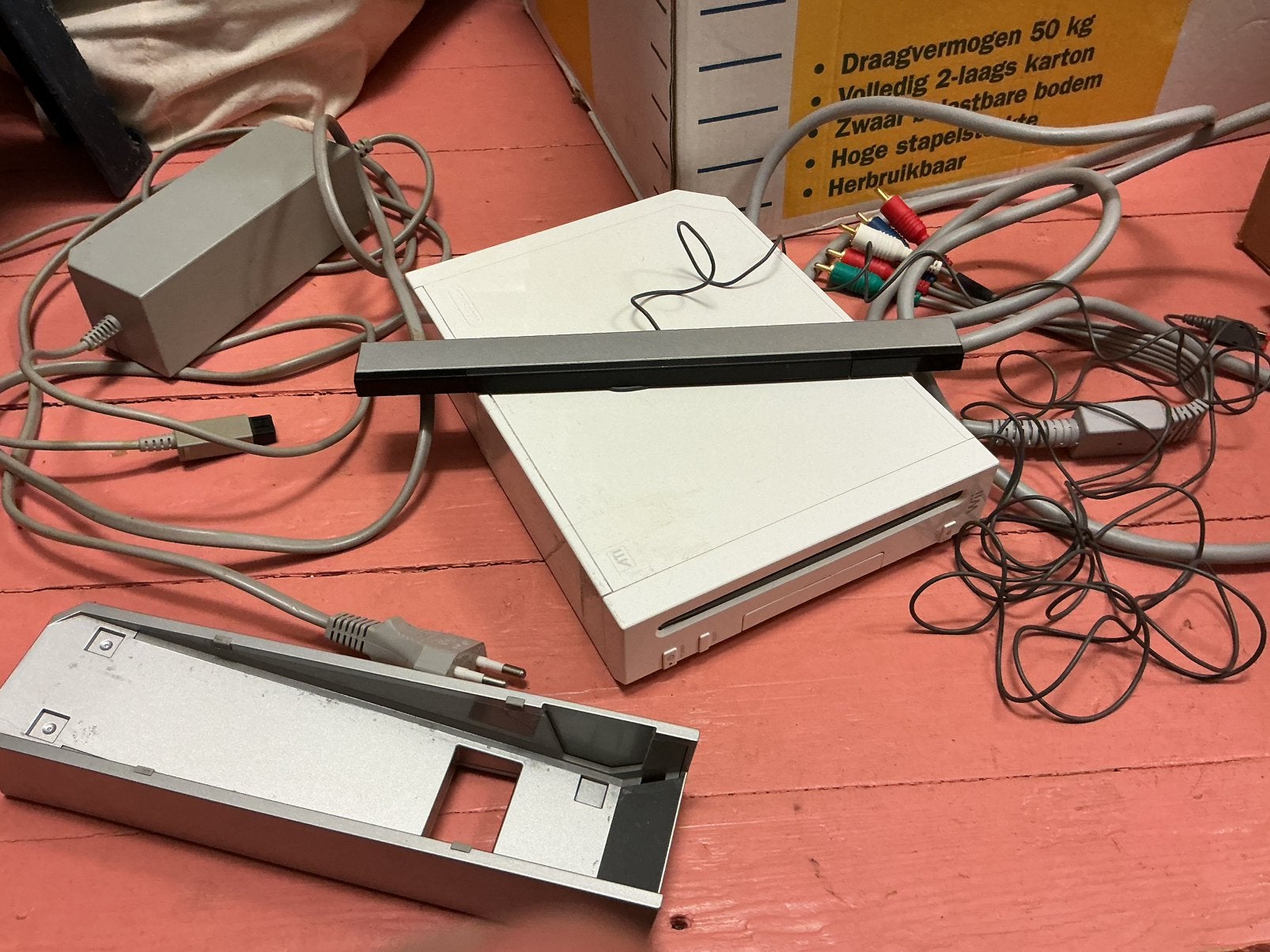 Wii met kabels, Ophalen, Gebruikt, Zonder controller