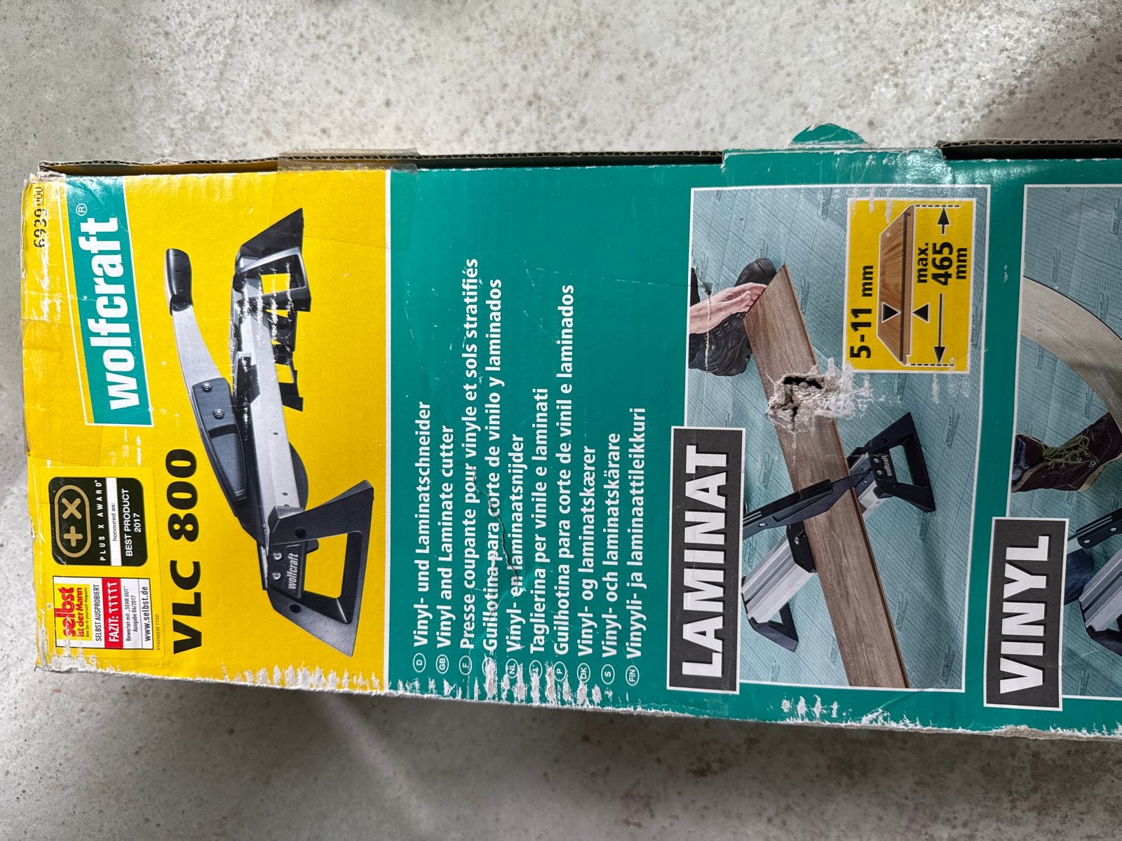Wolfcraft VLC 800 Vinyl- en Laminaatsnijder z.g.a.n.!, Doe-het-zelf en Verbouw, Gereedschap | Handgereedschap, Ophalen of Verzenden