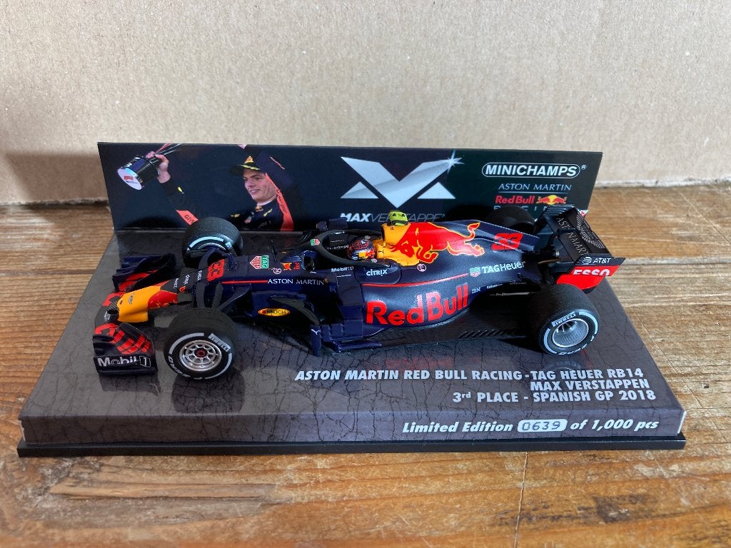 ✅ Max Verstappen 1:43 3rd Place Spanish GP 2018 editie 35, Ophalen of Verzenden, Nieuw, Formule 1