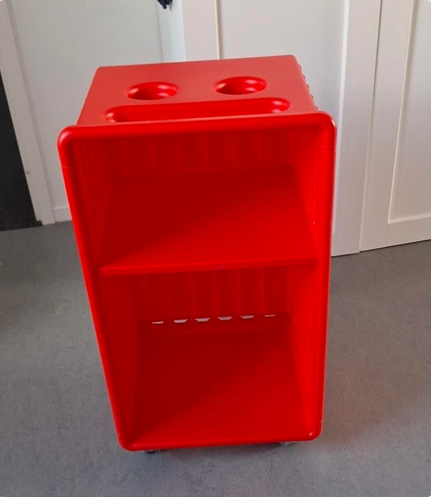 Vintage IKEA Didrik nachtkastje. Rood, Ophalen