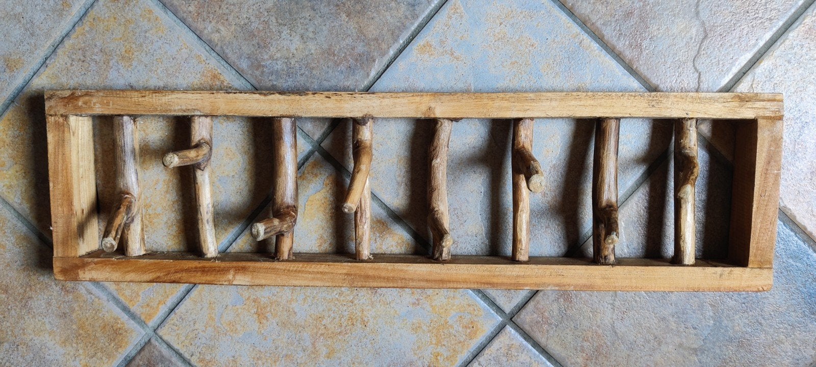 Houten wandkapstok met natuurlijke haken, Gebruikt, Minder dan 100 cm, Hout, Ophalen