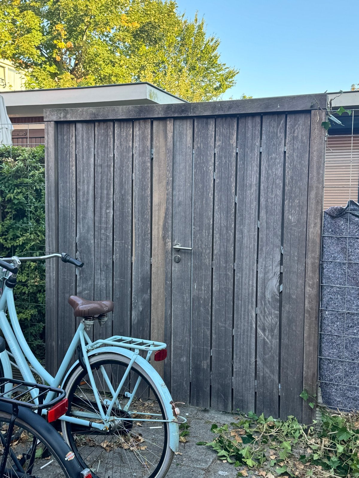 Houten poort met slot, Tuin en Terras, Tuinhekken en Hekwerk, Ophalen, Met poort, Gebruikt, Tuinhek