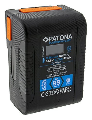 Platinum V-Mount battery USB-C USB-A 2xD-Tap DC-out Hardcase, Verzenden, Nieuw