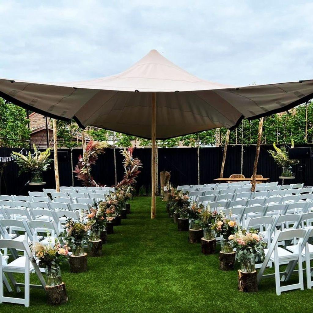Stretchtent 5x10 huren | 5x10m | NIEUW | incl. op/afbouw, Ophalen of Verzenden, Nieuw