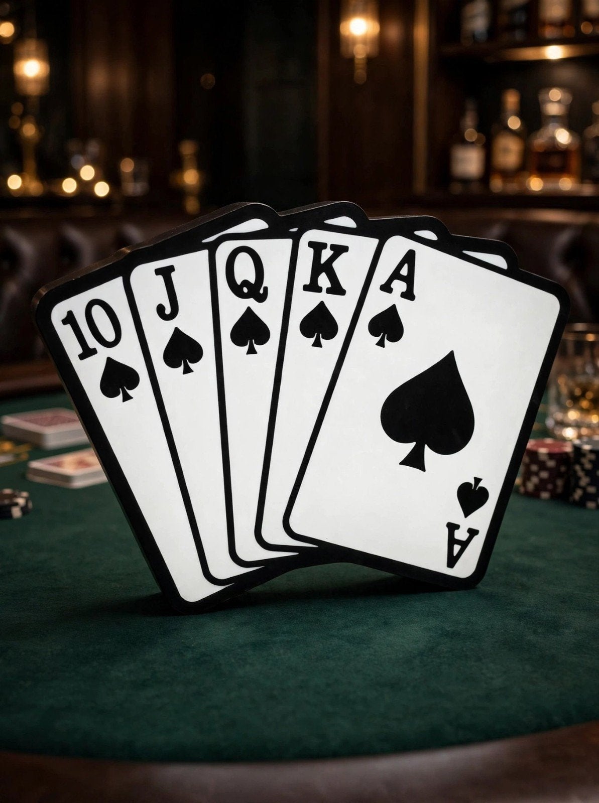 speelkaarten decoratie schoppen royal flush, Ophalen of Verzenden, Zo goed als nieuw