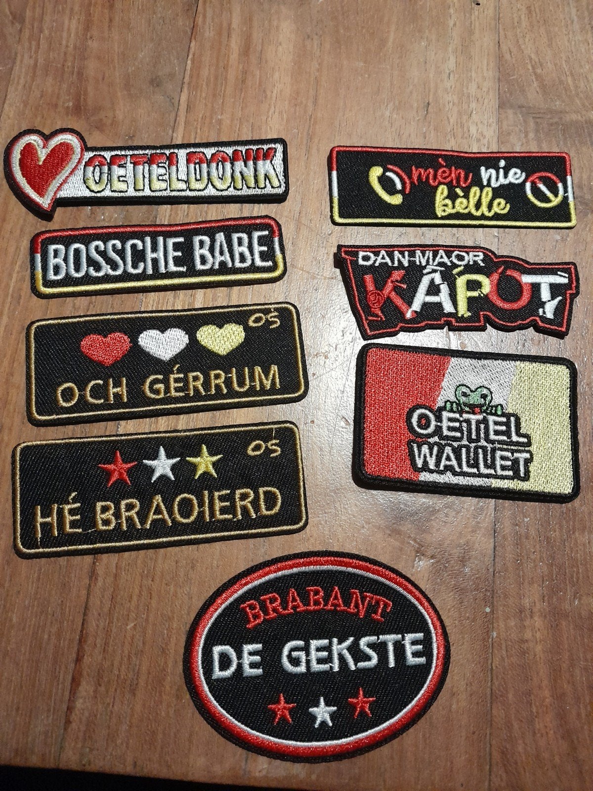 Carnavals emblemen / patches - Brabant, Oeteldonk, Ophalen of Verzenden, Gebruikt, Overige applicaties
