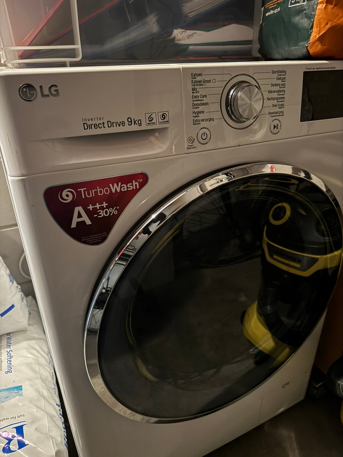 Wasmachine 9 kg A+++, Witgoed en Apparatuur, Ophalen, 1200 tot 1600 toeren, 8 tot 10 kg, Zo goed als nieuw