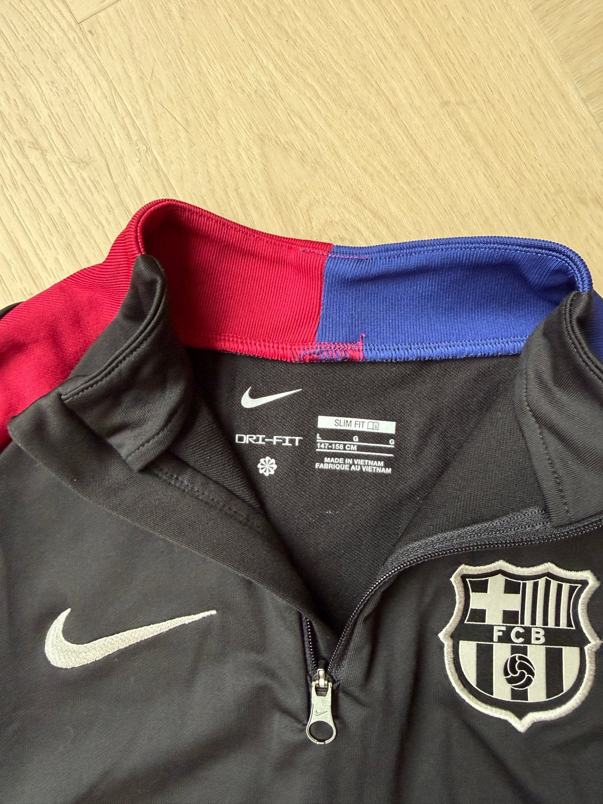 Origineel FC Barcelona trainingspak -  maat 147/158, Maat 38/40 (M), Zwart, Overige typen, Ophalen of Verzenden