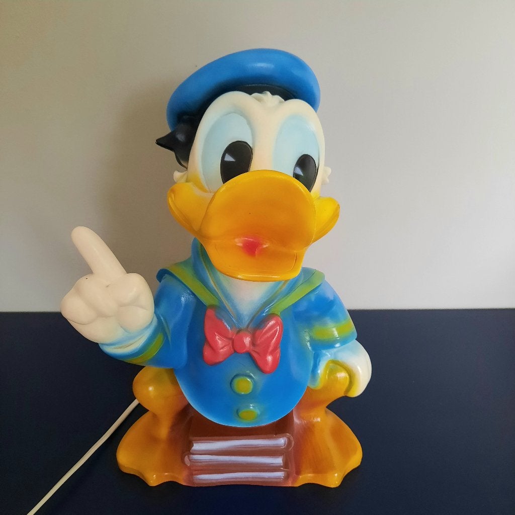 Vintage HEICO Disney Donald Duck lamp, Kunststof, Gebruikt, Disney, Ophalen of Verzenden
