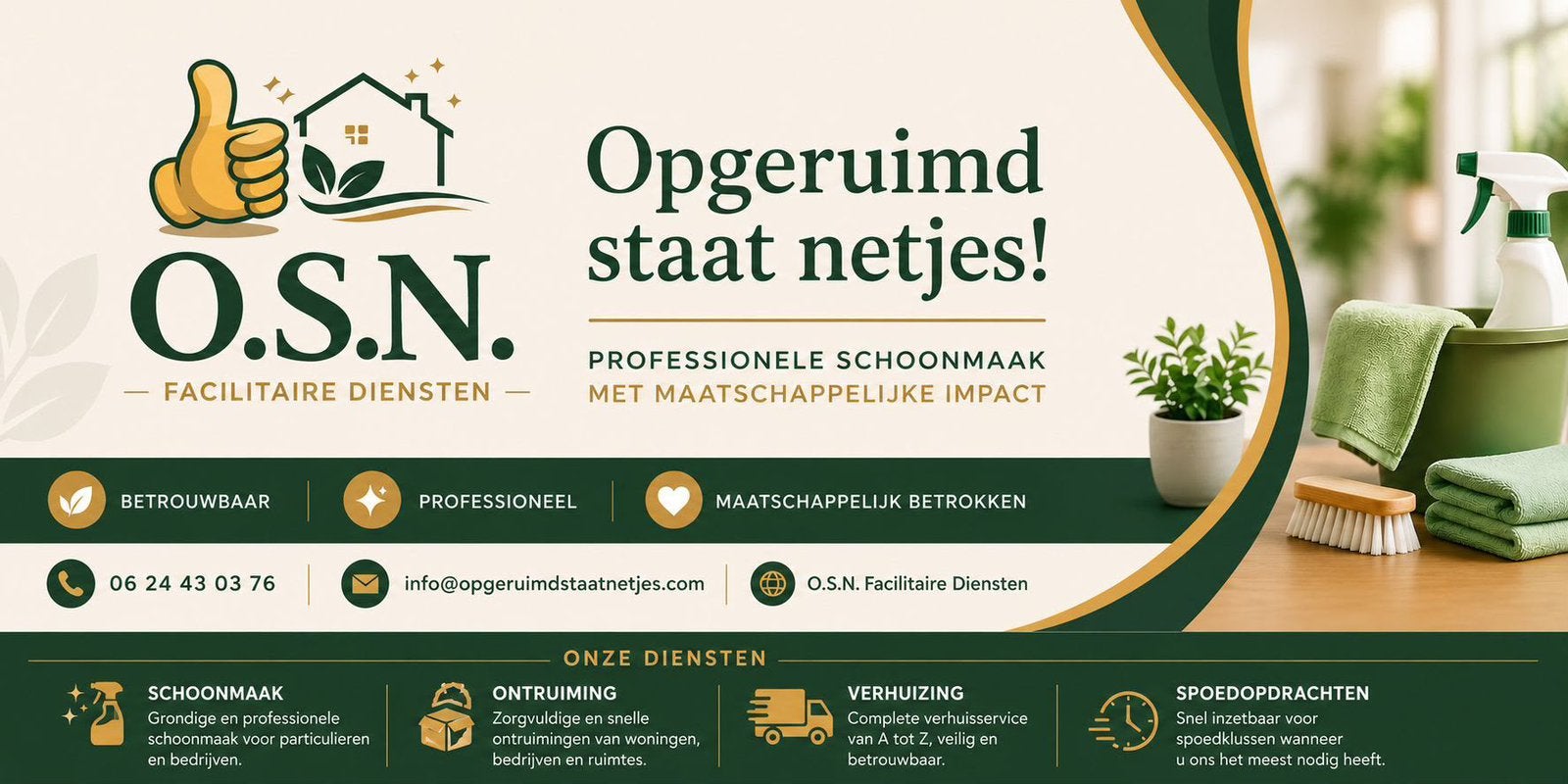 Ontruimingen, verhuizingen, schoonmaakdienst., Inpakservice, Opslag
