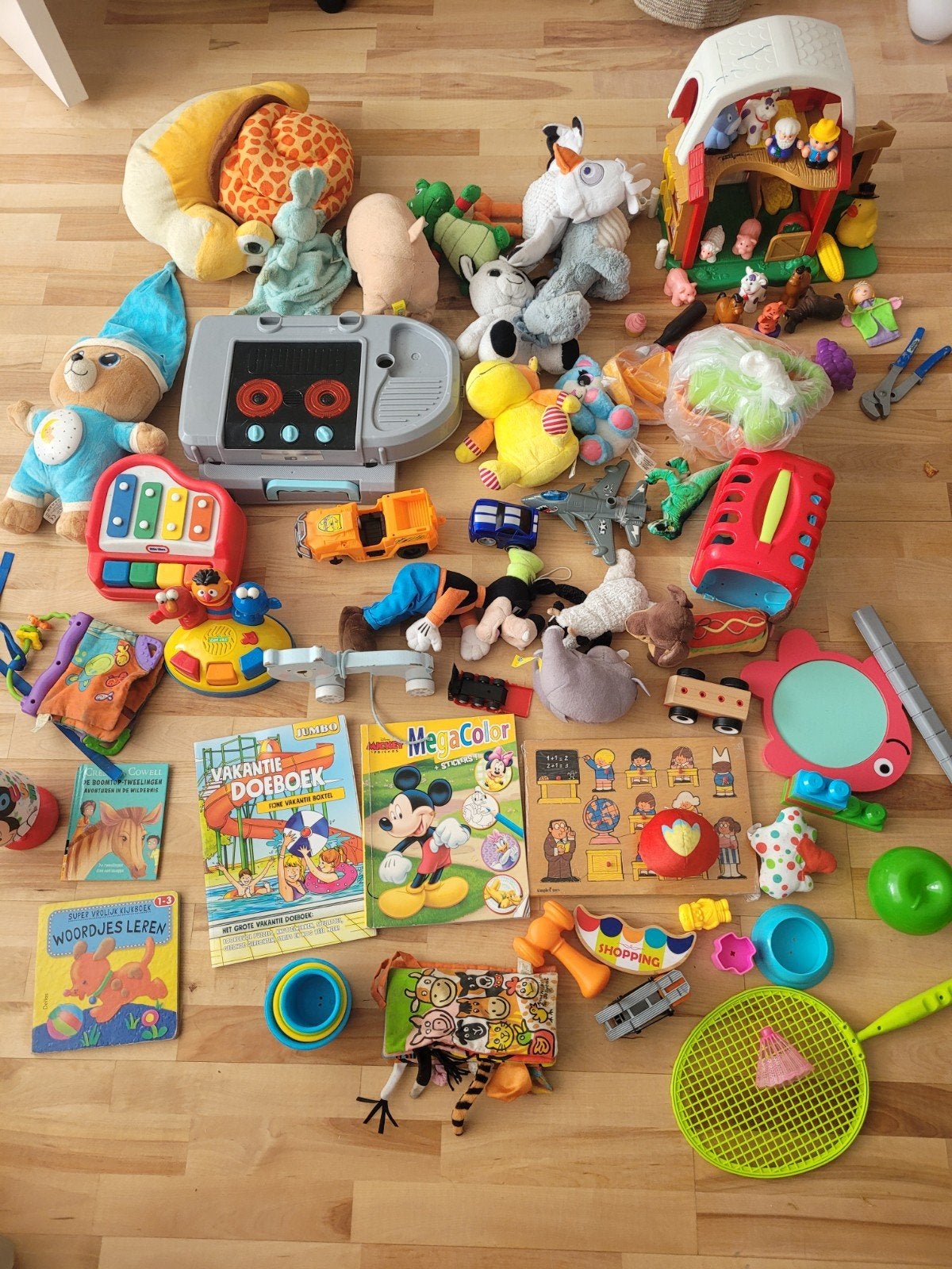 Grote speelgoedpakket met boerderij, knuffels en meer, Ophalen of Verzenden, Gebruikt, Jongen of Meisje