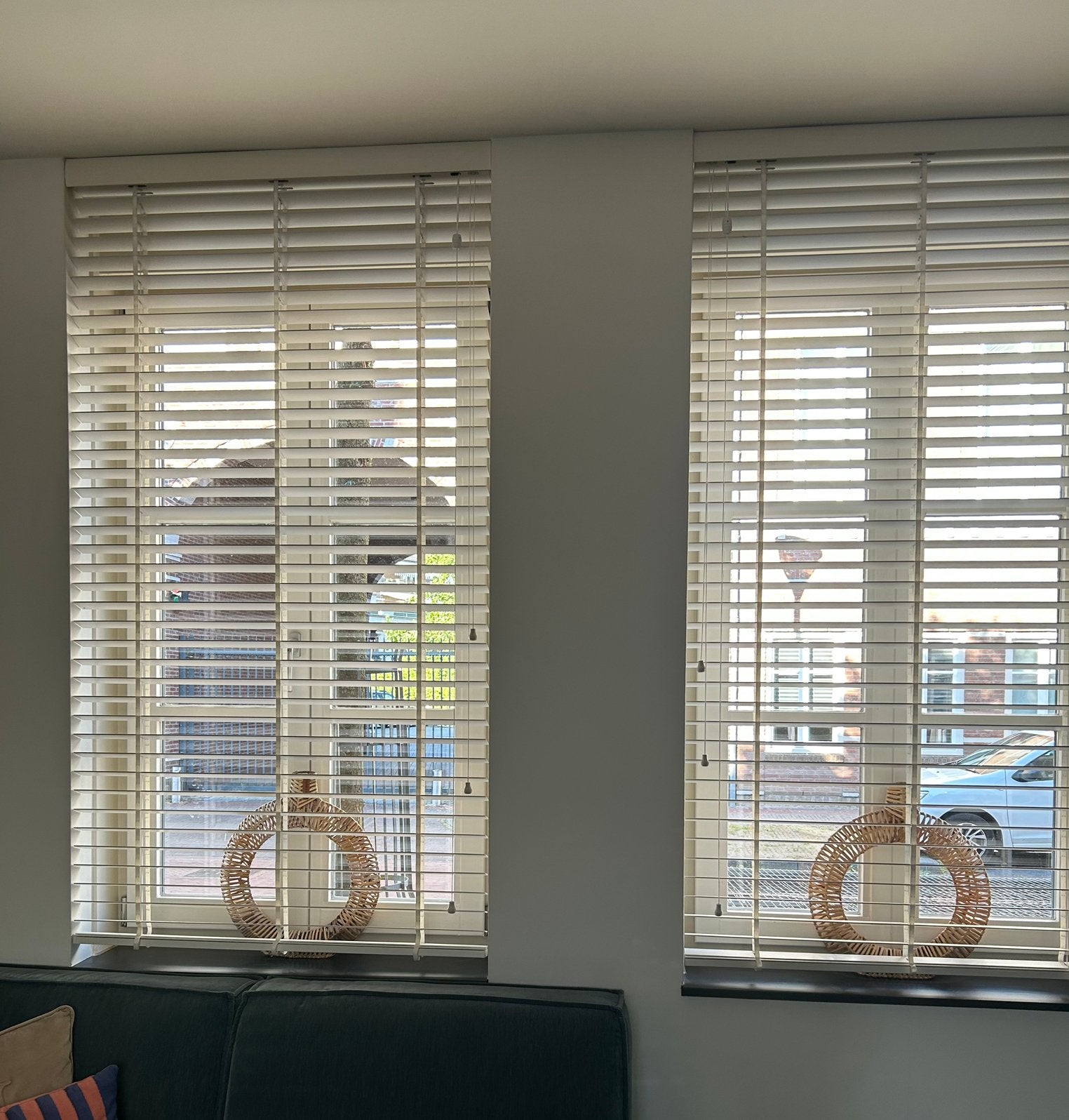 2x jaloezieën bamboo, Huis en Inrichting, Ophalen, Jaloezie, 186 cm, Zo goed als nieuw