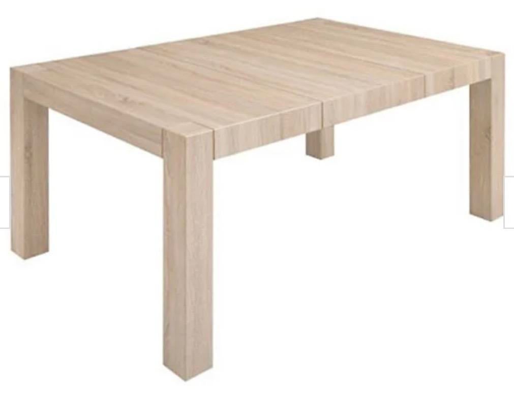 Eettafel uitschuifbaar 180 - 240 x 95 eiken fineer, Ophalen, Zo goed als nieuw, Rechthoekig, Hout