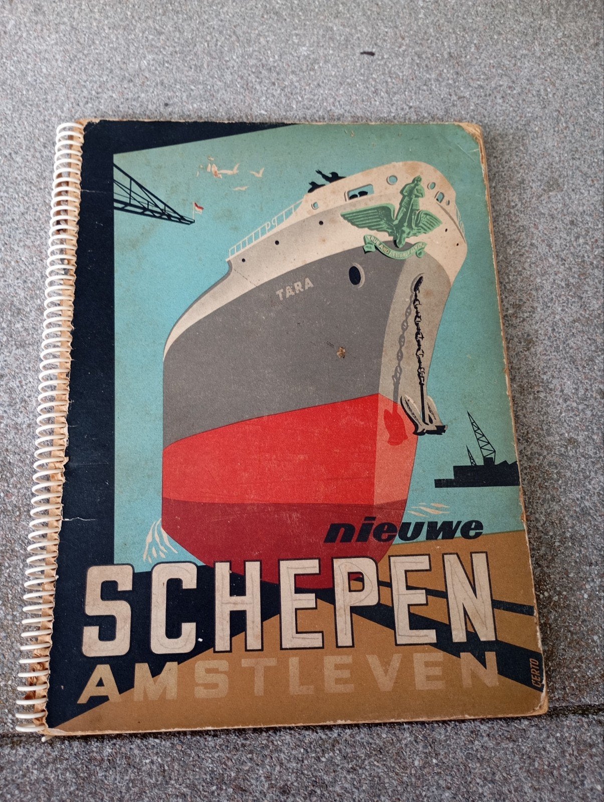 Vintage Nieuwe Schepen Amstleven 1954, Ophalen of Verzenden, Overige typen