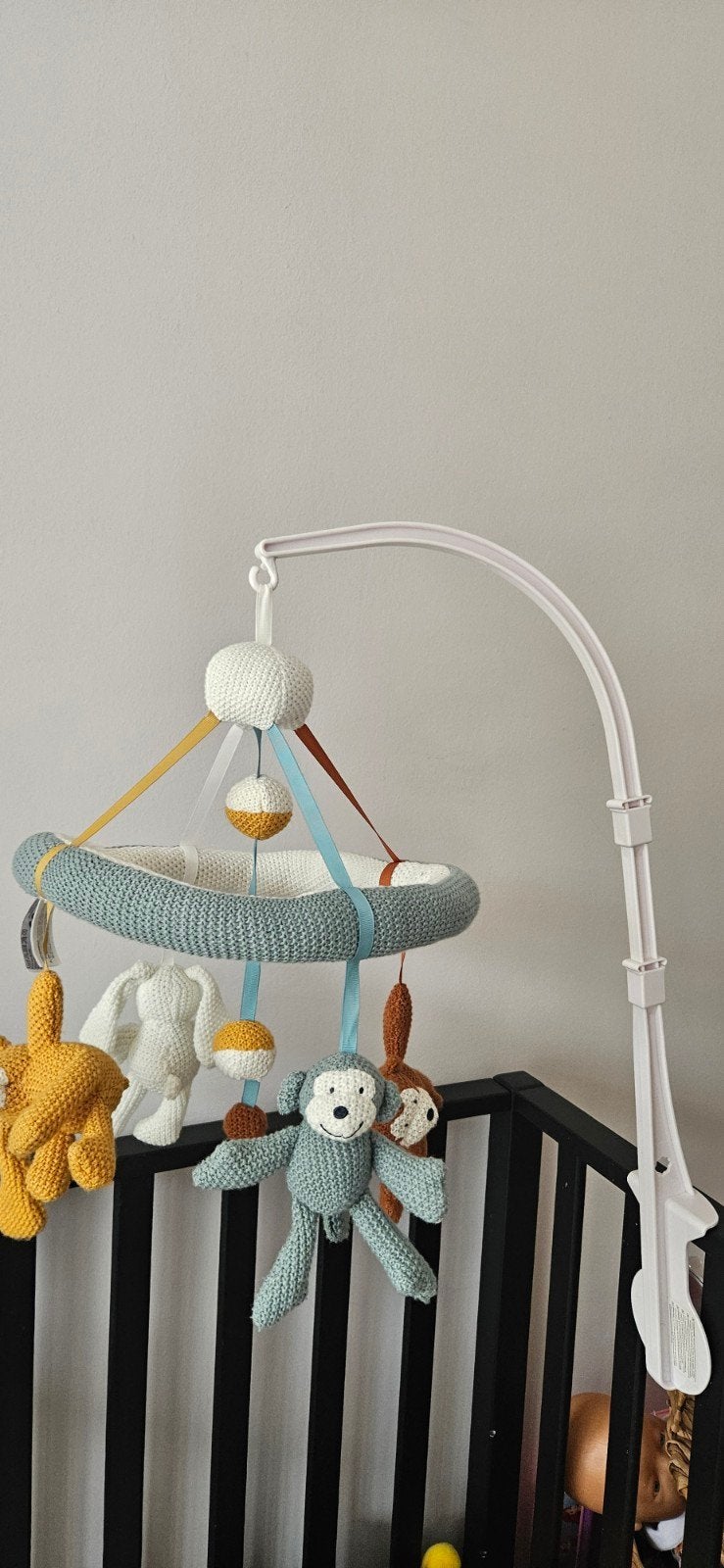 Prenatal Mobiel met gehaakte dieren voor babybedje, Ophalen