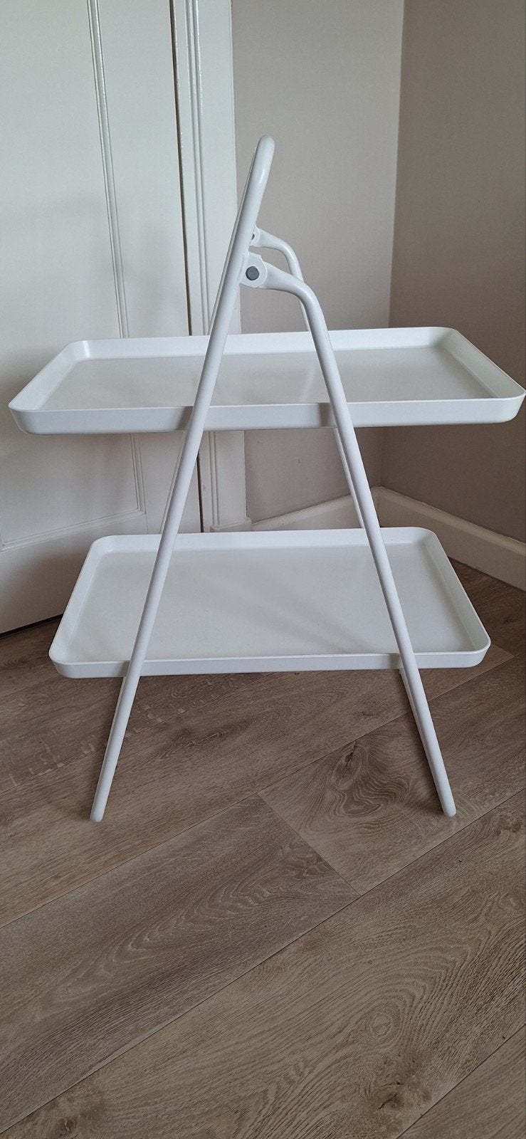 IKEA Viggja Traytafel / Dienbladstandaard Wit, Ophalen, Wit, Kunststof, Scandinavisch