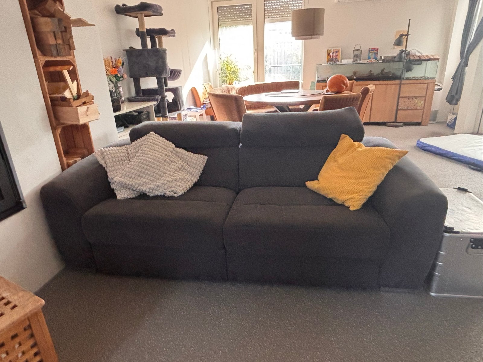 Comfortabele 2-zitsbank met relaxfunctie (1 kant defect), Ophalen, Gebruikt, Tweepersoons, 75 tot 100 cm