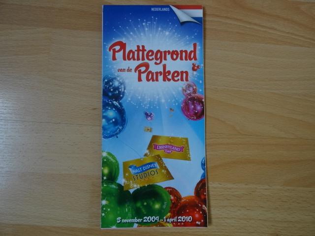 Plattegrond disneyland parijs 08-11-09 - 01-04-10, ongebruik, Ophalen of Verzenden, Overige figuren, Nieuw, Papier, Kaart of Schrift