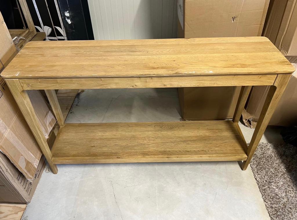 Riviera Maison Sidetable Imola Naturel, Huis en Inrichting, Tafels | Sidetables, Ophalen, 100 tot 150 cm, Zo goed als nieuw, 25 tot 50 cm
