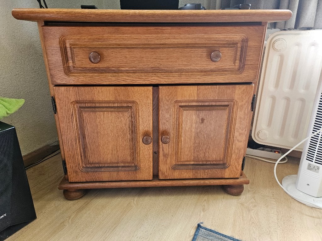 Tv kastje hout licht eiken, Huis en Inrichting, Ophalen, Gebruikt, Eikenhout, 50 tot 100 cm