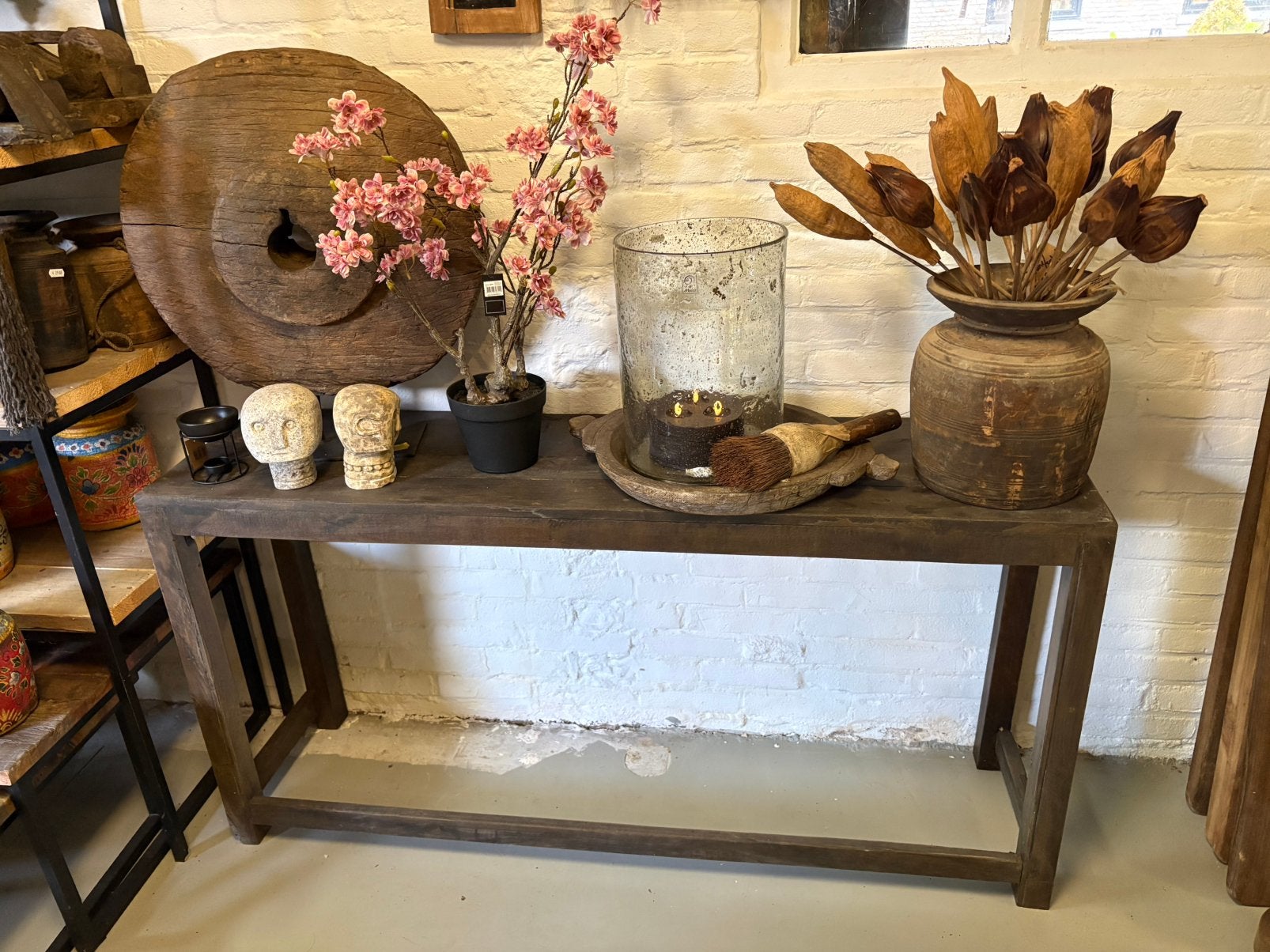 Gave sidetable “sober”, Huis en Inrichting, Ophalen, 100 tot 150 cm, T, Teakhout