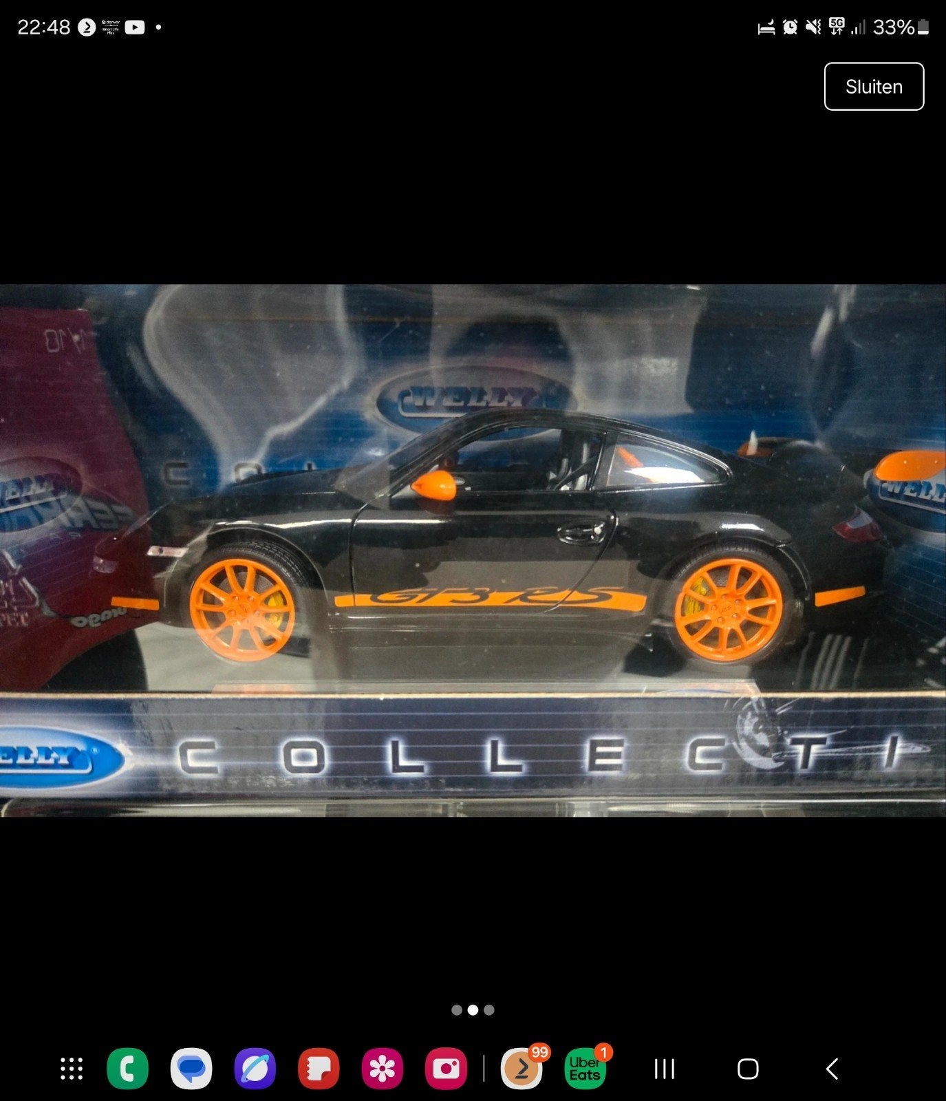 Porsche 911 GT3 RS Welly 1:18 - Nieuwstaat in doos, Hobby en Vrije tijd, Modelauto's | 1:18, Ophalen of Verzenden, Nieuw, Auto