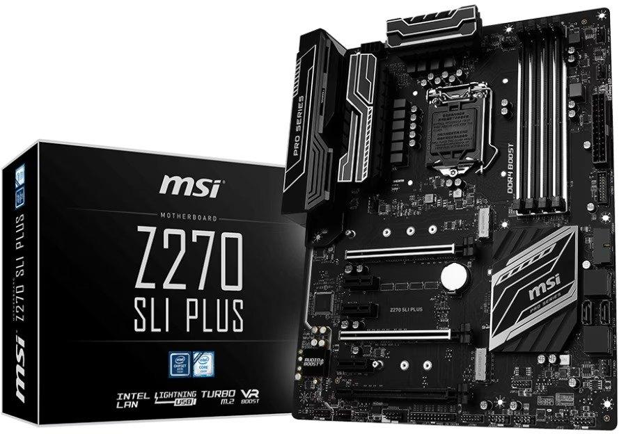 MSI Z270 SLI Plus Moederbord, LGA 1151, DDR4, Ophalen of Verzenden, Zo goed als nieuw