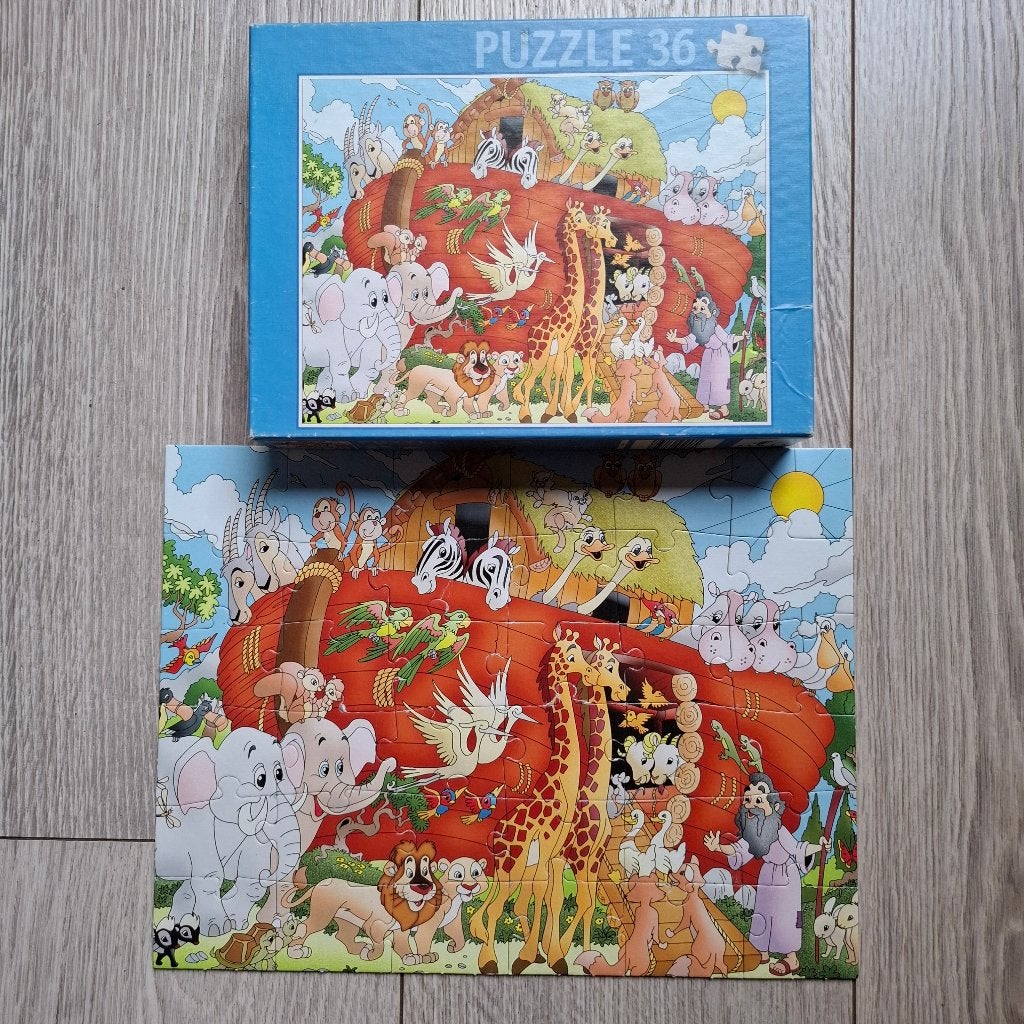 Puzzel ark van noach, Ophalen of Verzenden, 10 tot 50 stukjes, Zo goed als nieuw, 6 jaar of ouder