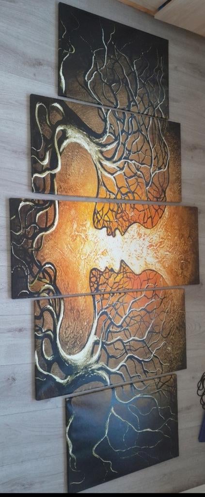 Wanddecoratie levensboom 5-delig, Ophalen