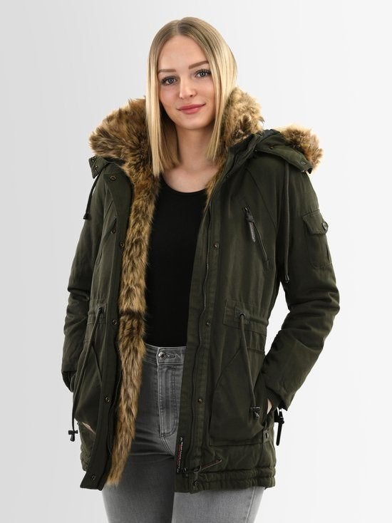 Navahoo dames jas/parka model daria xs kleur groen, nieuw., Ophalen, Navahoo, Nieuw, Maat 34 (XS) of kleiner