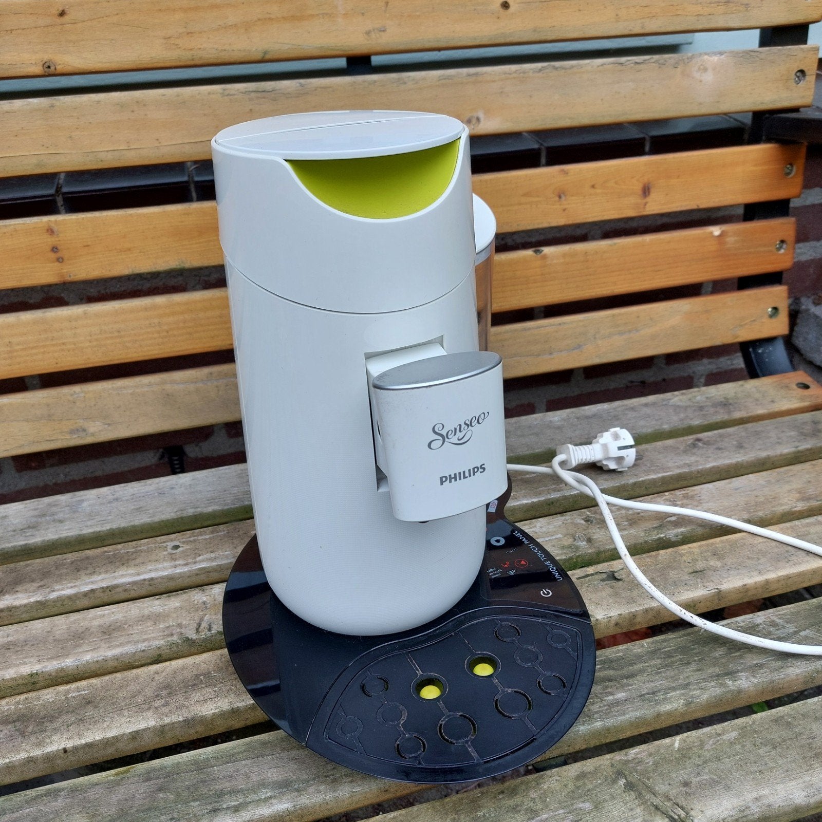 Philips Senseo koffiezetapparaat - Wit/Groen, Gebruikt, Koffiemachine, Ophalen of Verzenden, 2 tot 4 kopjes