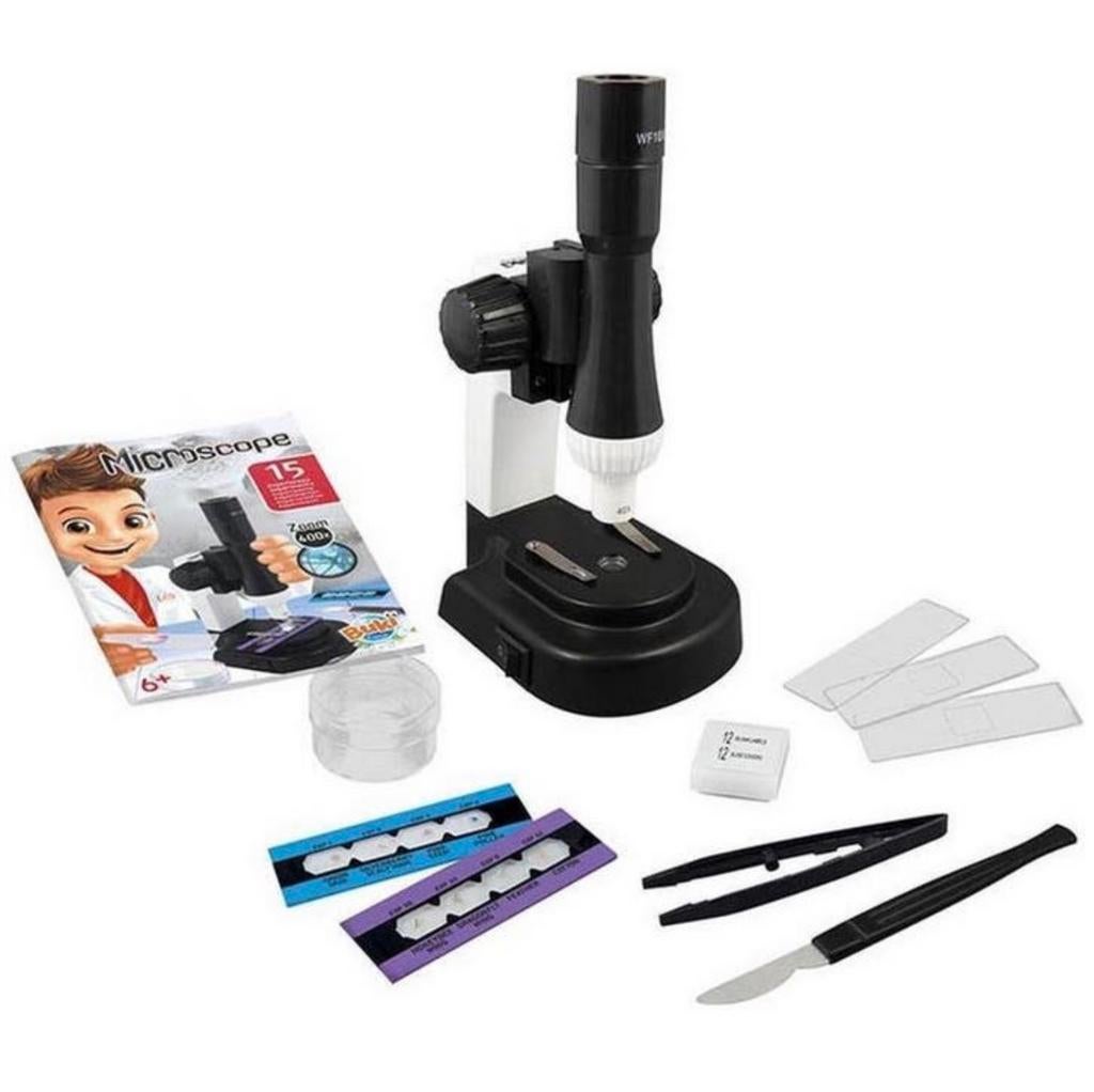 BUKI Kinder Microscoop 400x zoom – 15 Experimenten – Nieuw, Nieuw, Ophalen of Verzenden, Knutselen, H