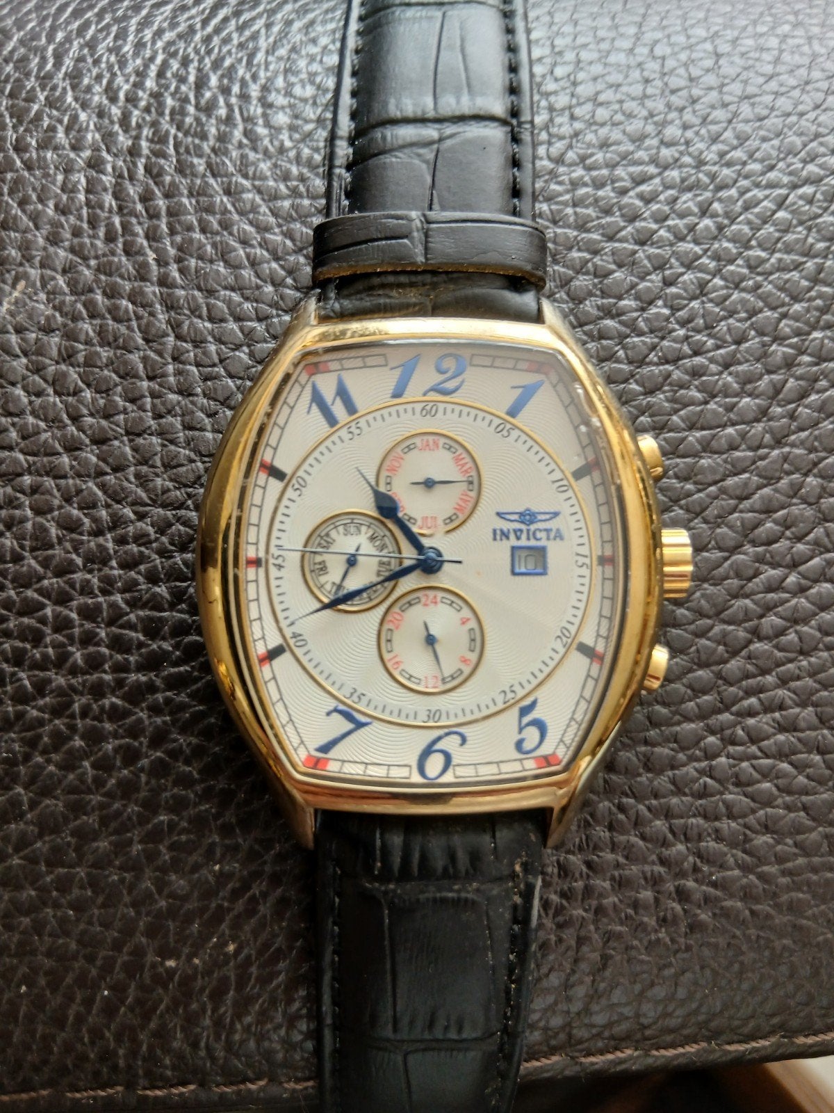 Mooie heren horloge., Staal, Zo goed als nieuw, Goud, Ophalen