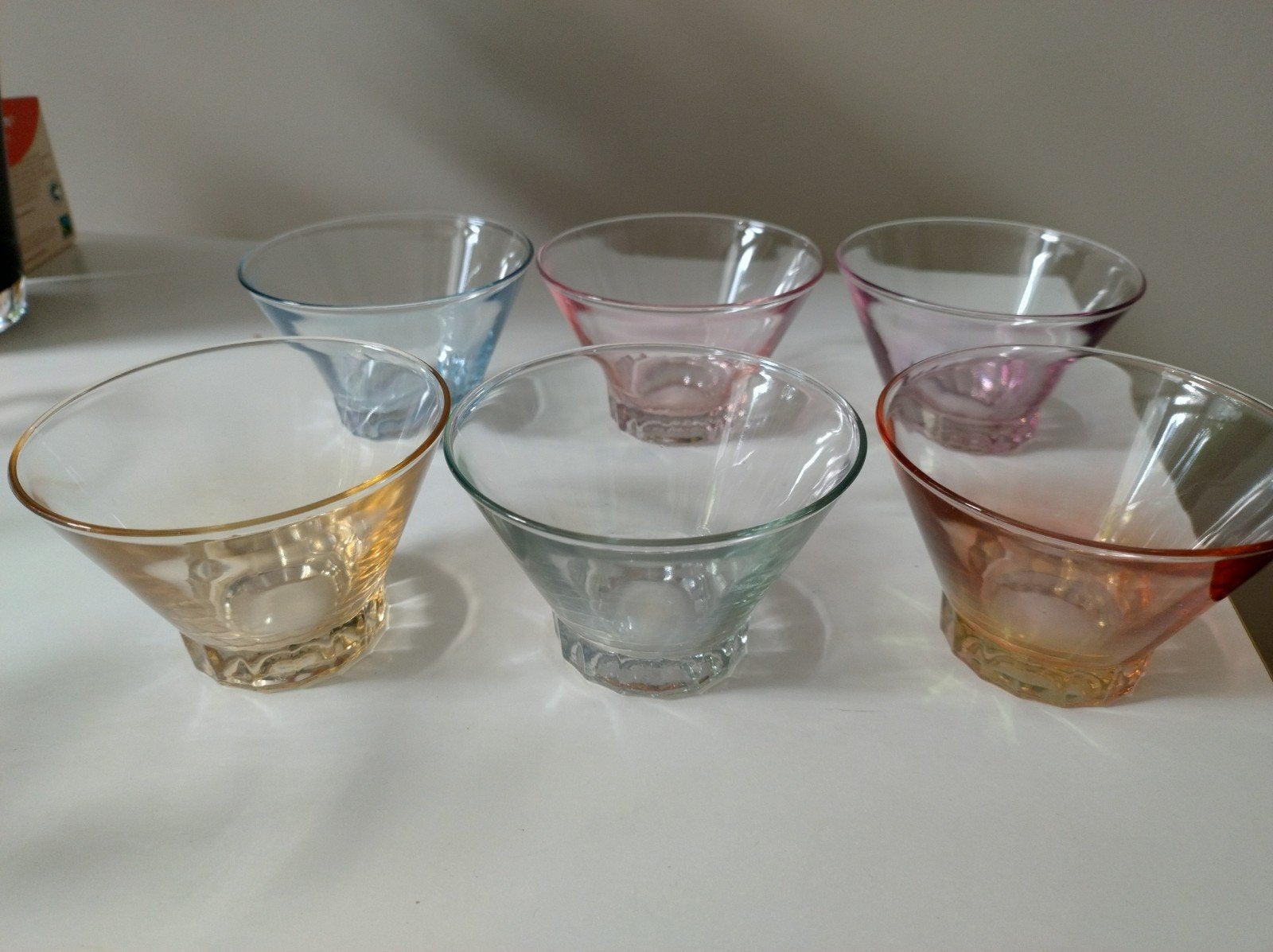 6 Vintage Luminarc schaaltjes, jaren 70, Ophalen of Verzenden, Huis en Inrichting