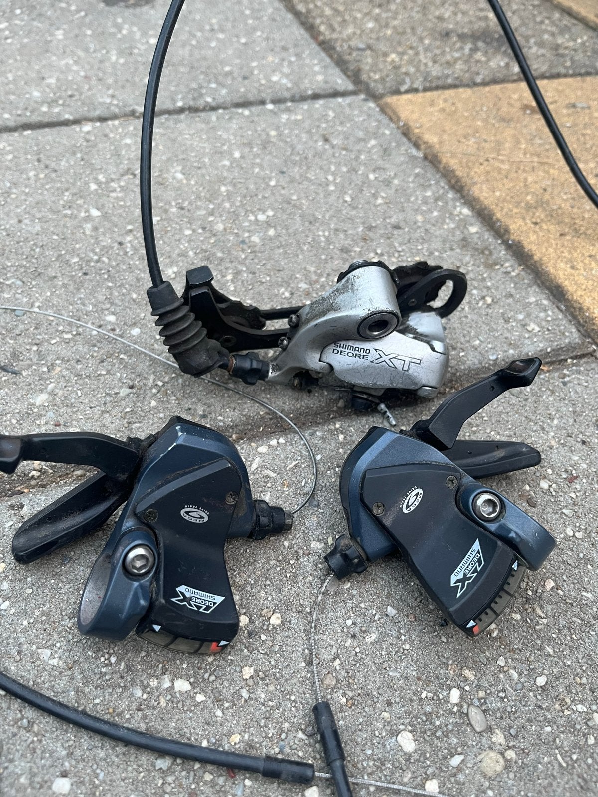 Shimano Deore XT Derailleur Shifters Deore LX M570 M750, Gebruikt, Ophalen of Verzenden, Derailleur of Ketting, Aluminium