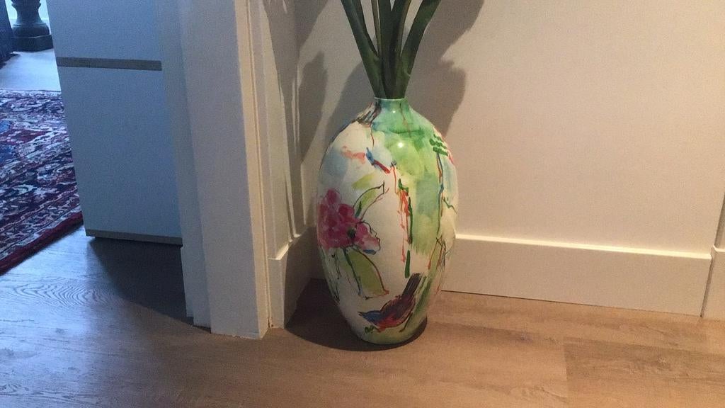 Vaas, Tuin en Terras, Bloempotten, Rond, Ophalen of Verzenden, Zo goed als nieuw, Minder dan 25 cm
