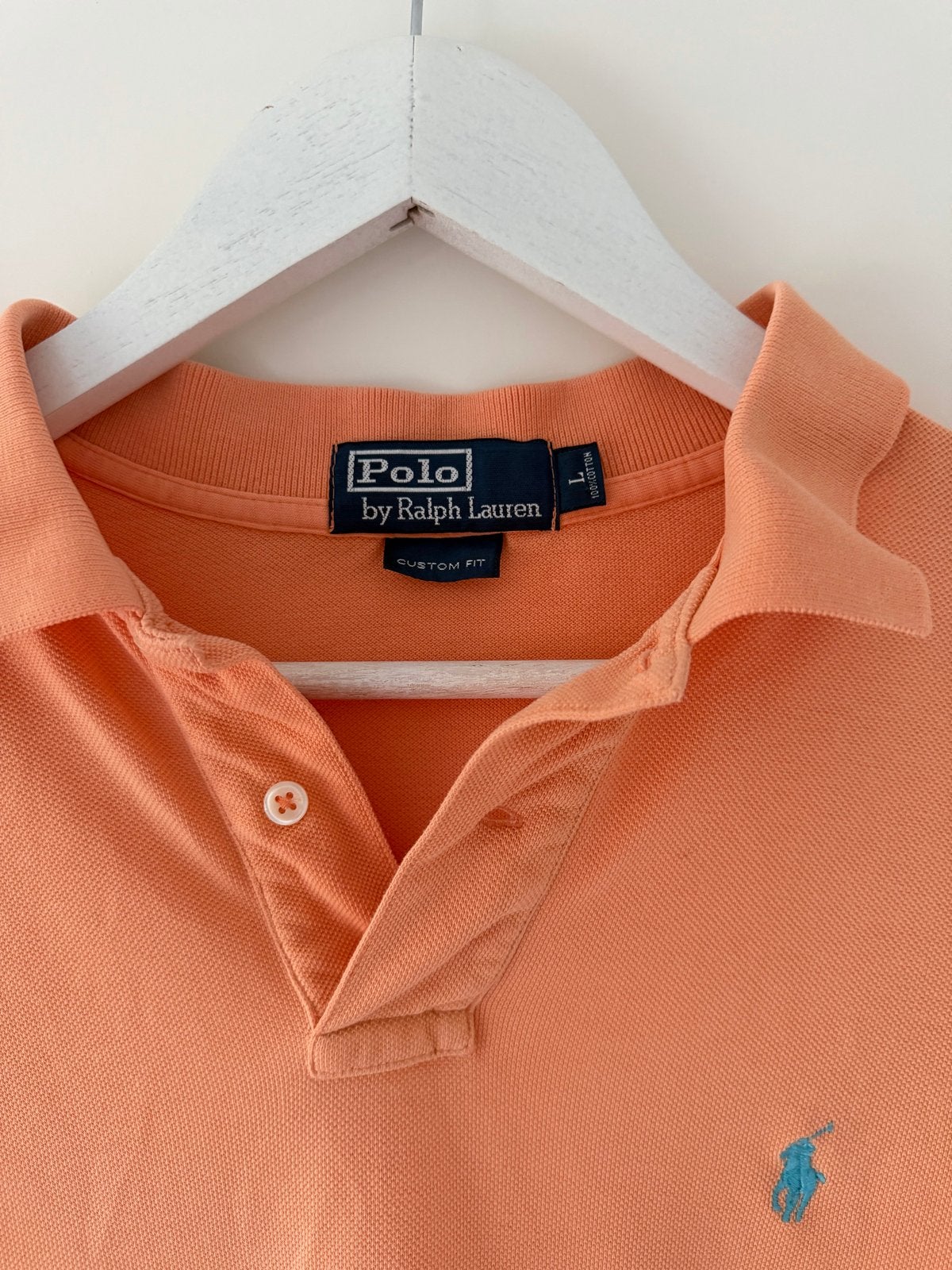 Polo Ralph Lauren Custom Fit Polo - Maat L, Ophalen of Verzenden, Gedragen, Maat 52/54 (L), Oranje