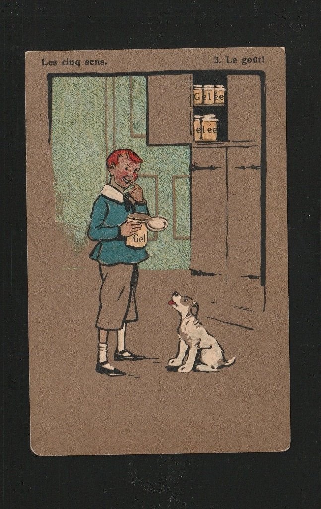 Jongen met hond illu Lance Thaceray B06-26, Ophalen of Verzenden, 1920 tot 1940, Gelopen, Kinderen