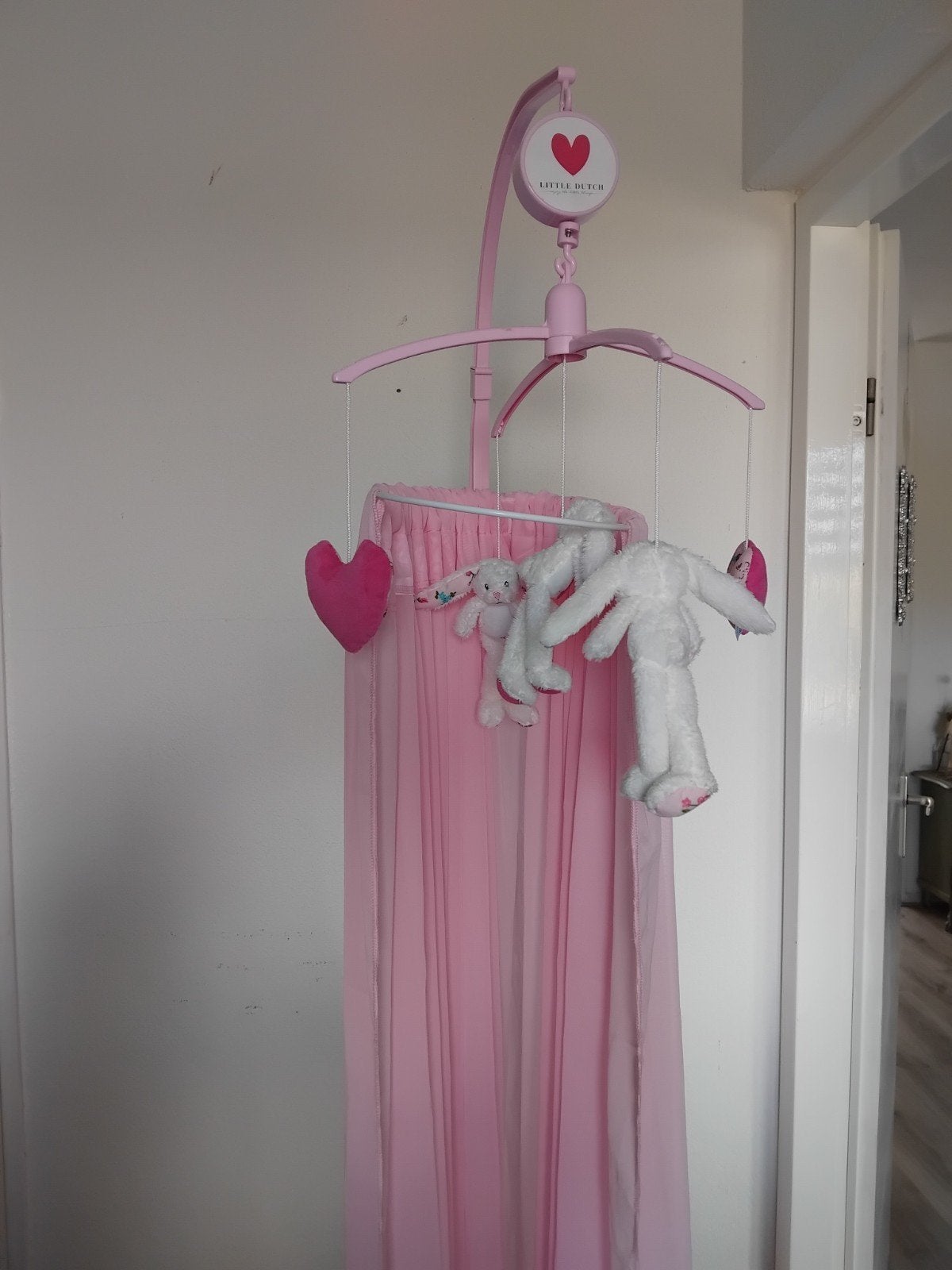 Roze Little Dutch Muziekmobiel met Jollein Klamboe, Ophalen of Verzenden, Zo goed als nieuw